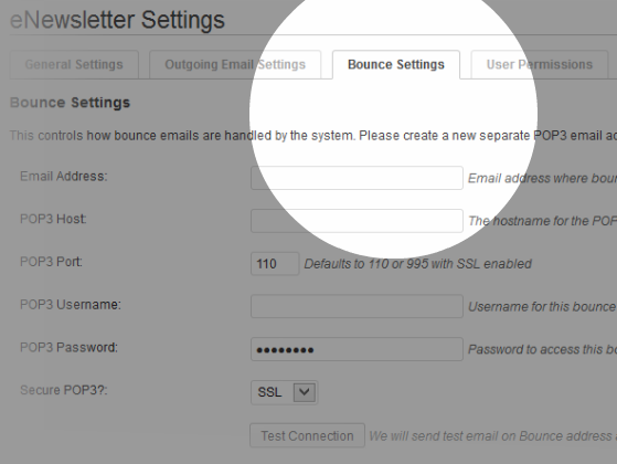 Bounce-Einstellungen – So gehst Du mit E-Mails um, die zurückgesendet werden.