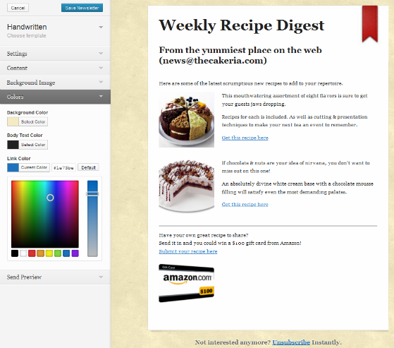 Vollständig anpassbare Vorlagen mit dem WYSIWYG-Builder.