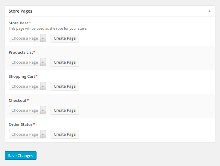 MarketPress – Shopeinstellungen – Shop-Seiten erstellen