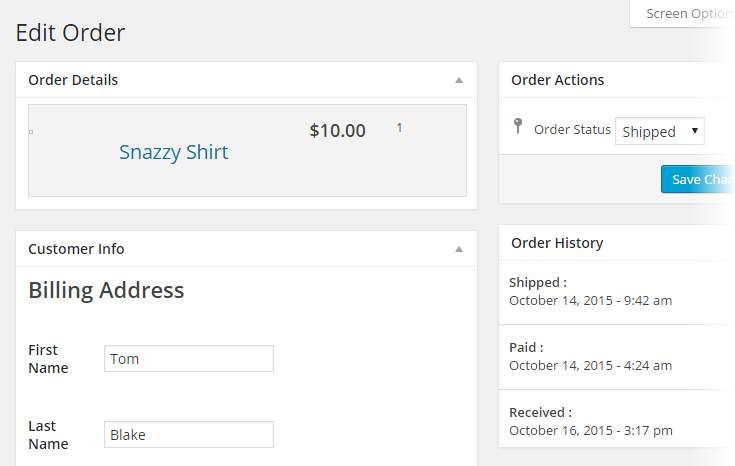 MarketPress – Bestelldetails