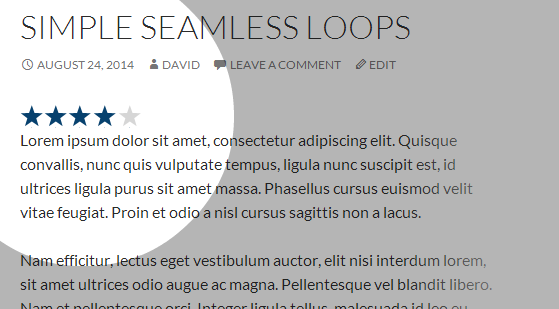 Post-Voting – Beispiel – Sternebewertung