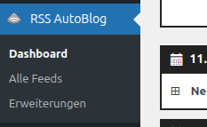 Autoblog-Menü